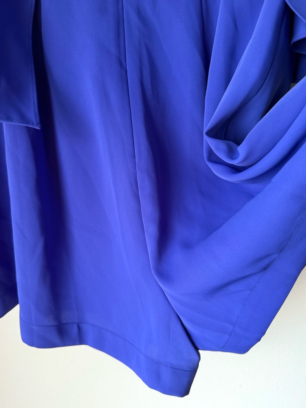 Amanda Uprichard Royal Blue Strapless Solid Crepe Romper One-Piece Women S - Picture 9 of 11